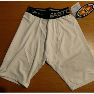 Easton White Athletic Shorts Youth Large